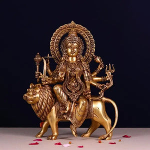 Antique Decor Brass Durga Idol