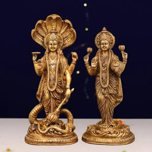 Antique Decor Brass Laxmi Narayan Murti Idol