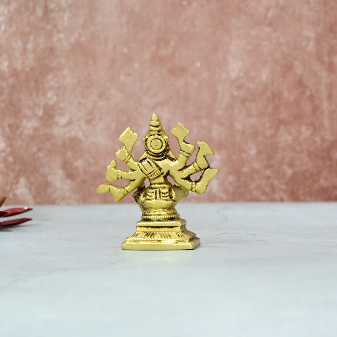 ఇత్తడి వరాహ విగ్రహం చిన్న పరిమాణం (4 అంగుళాలు) లక్ష్మీ హయగ్రీవర్ పూజ మూర్తి, హయగ్రీవ వరాహ లక్ష్మీ హయగ్రీవర్ విగ్రహం గృహాలంకరణ పూజా గది