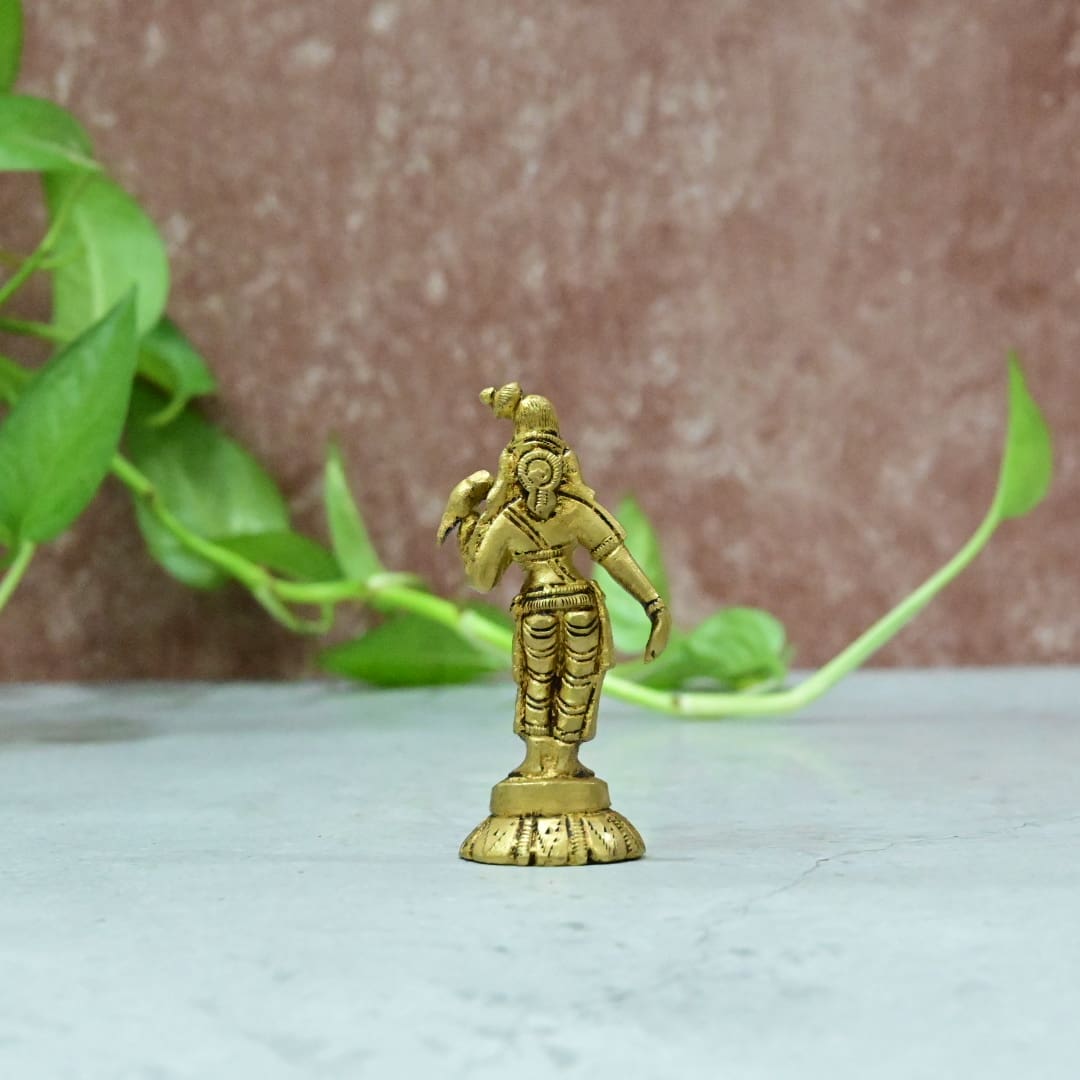 Andal idol brass (3.5 Inch) goda devi idol small size for pooja home decor