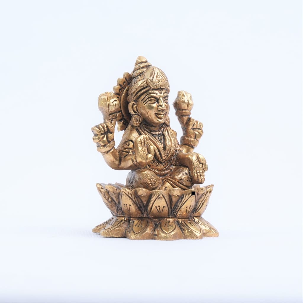 brass laxmi ganesh murti lakshmi ganesh idol brass set for home decor pooja statue  small