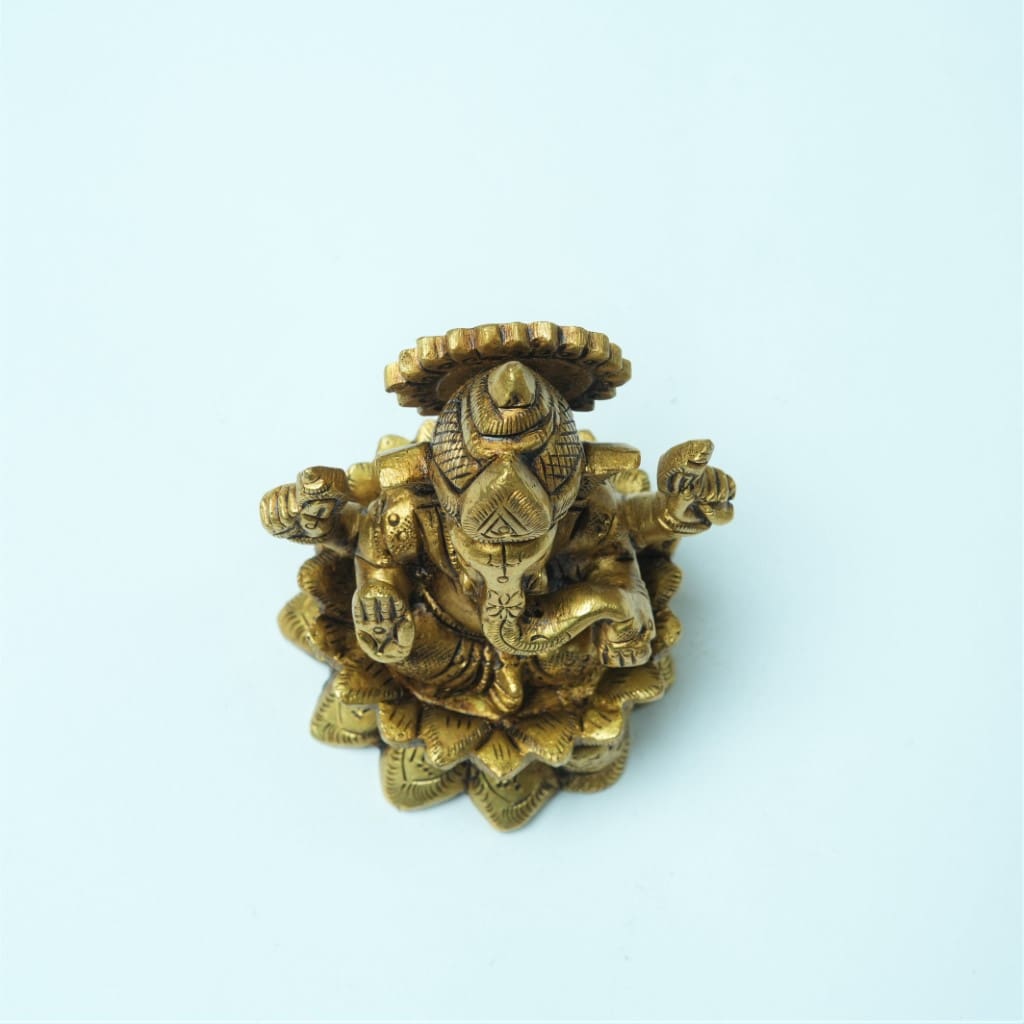 brass laxmi ganesh murti lakshmi ganesh idol brass set for home decor pooja statue  small