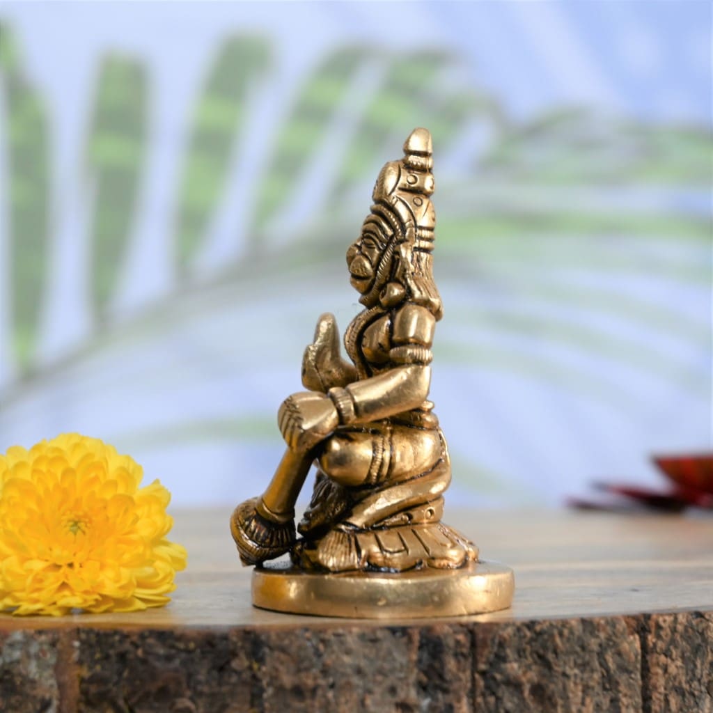 ఇంటి పూజకు హనుమాన్ మూర్తి ఇత్తడి హనుమాన్ విగ్రహం చిన్న గృహాలంకరణ పూజ గది కారు విగ్రహం