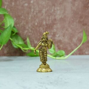 Andal idol brass (3.5 Inch) goda devi idol small size for pooja home decor